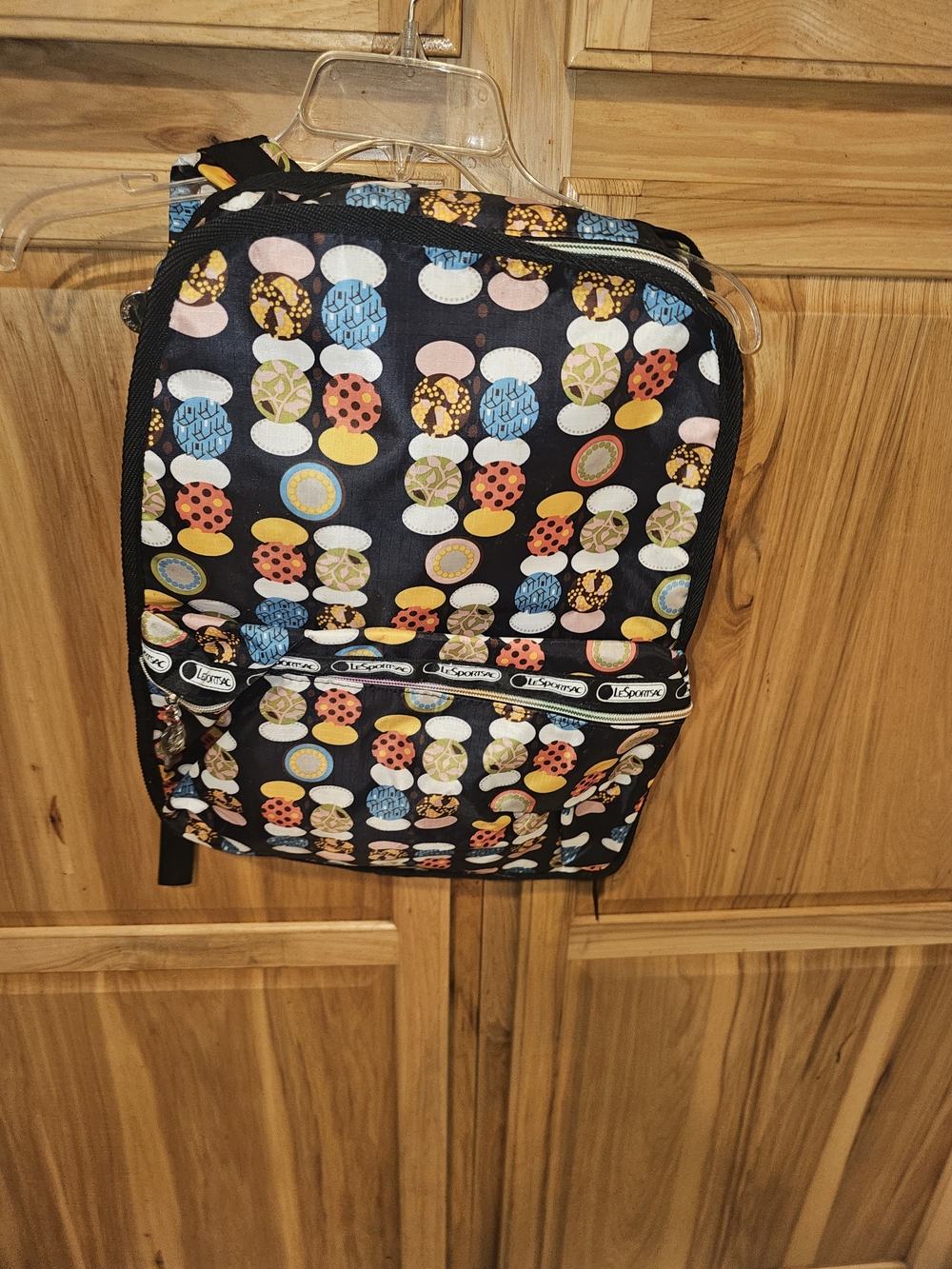 LeSportsac Navy Polka Dot Pattern Backpack